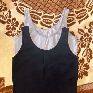 Black and Gray Sports Tank Tops
